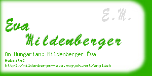 eva mildenberger business card